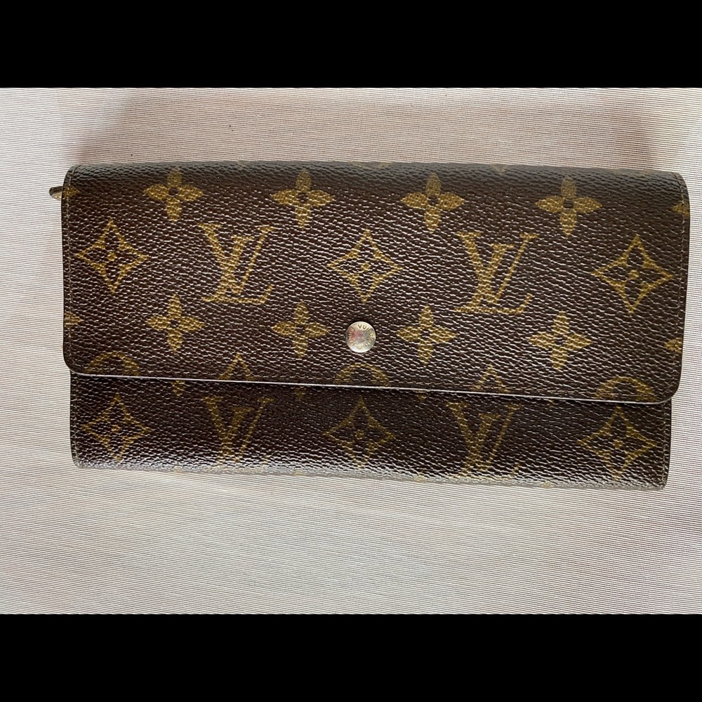 Authentic LV Louis Vuitton Long Sig Wallet 872AN